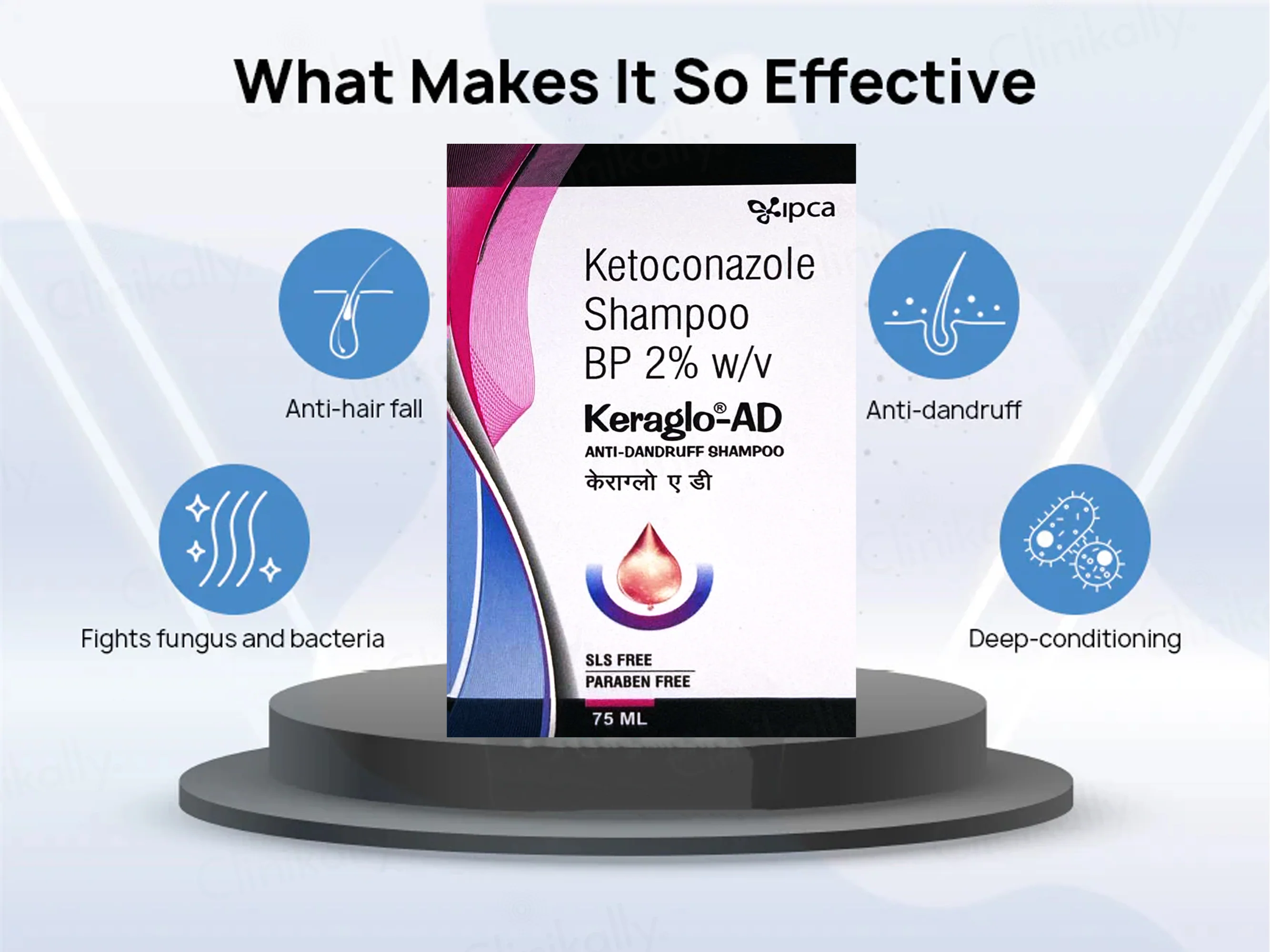IPCA Keraglo-AD Anti-Dandruff Shampoo - Image 4